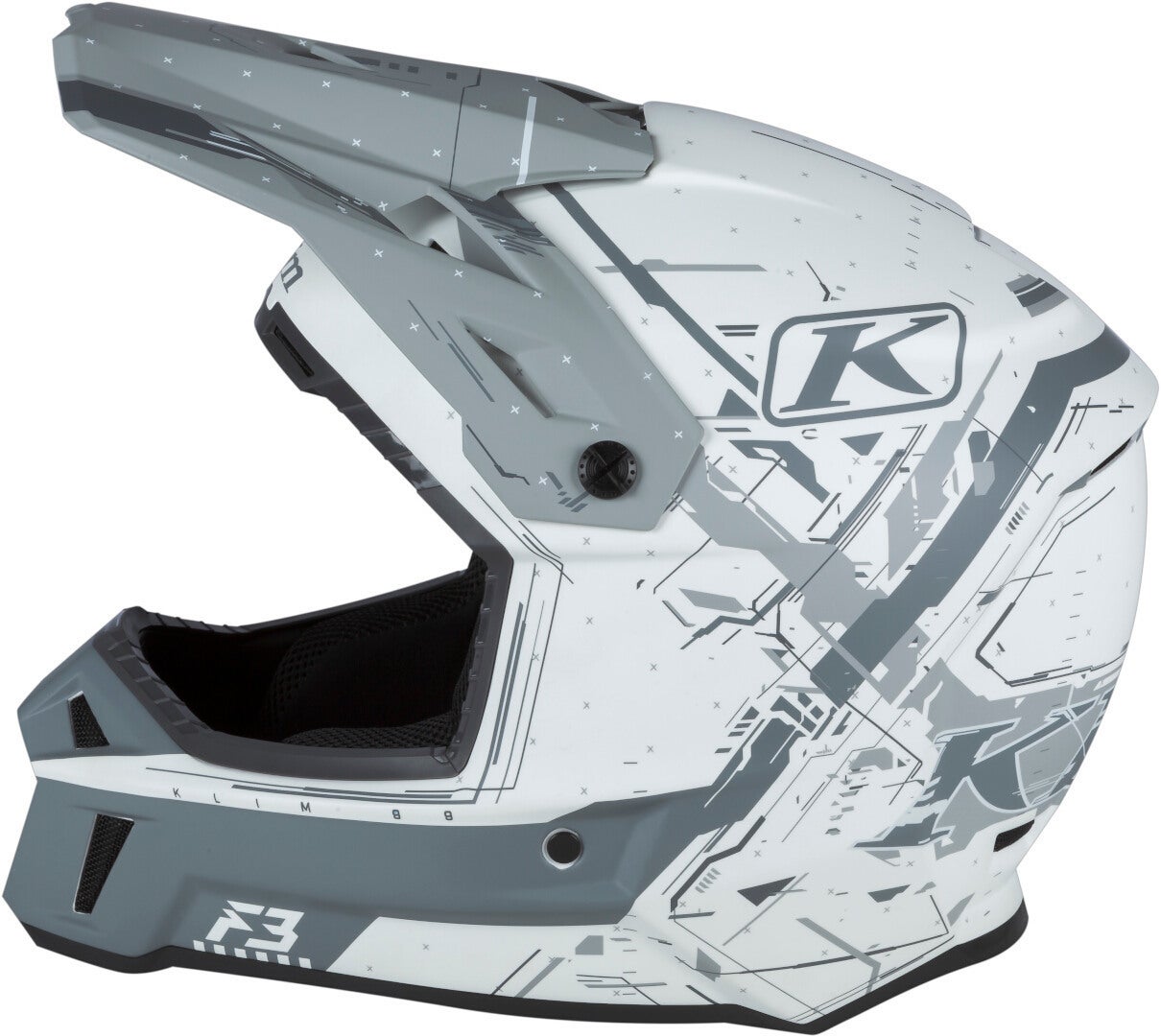 Klim F3 Recoil Motocross Helmet white/grey XXXL (64/65) Figure 7