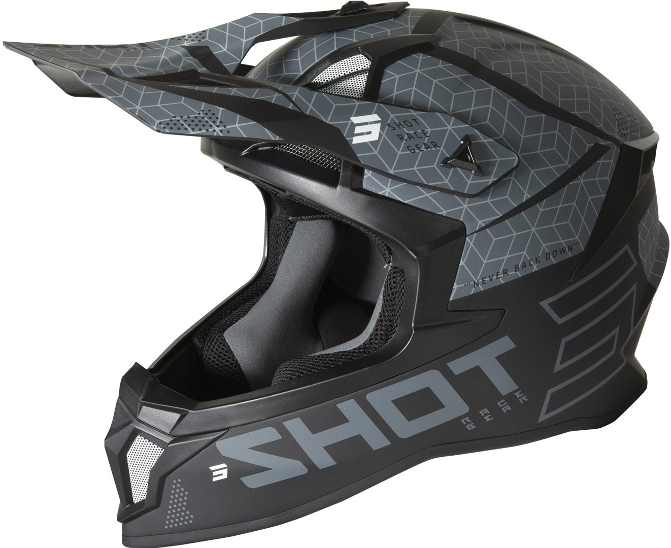 Shot Lite Core Cască de motocross Negru/gri XS (53/54) Figura 1