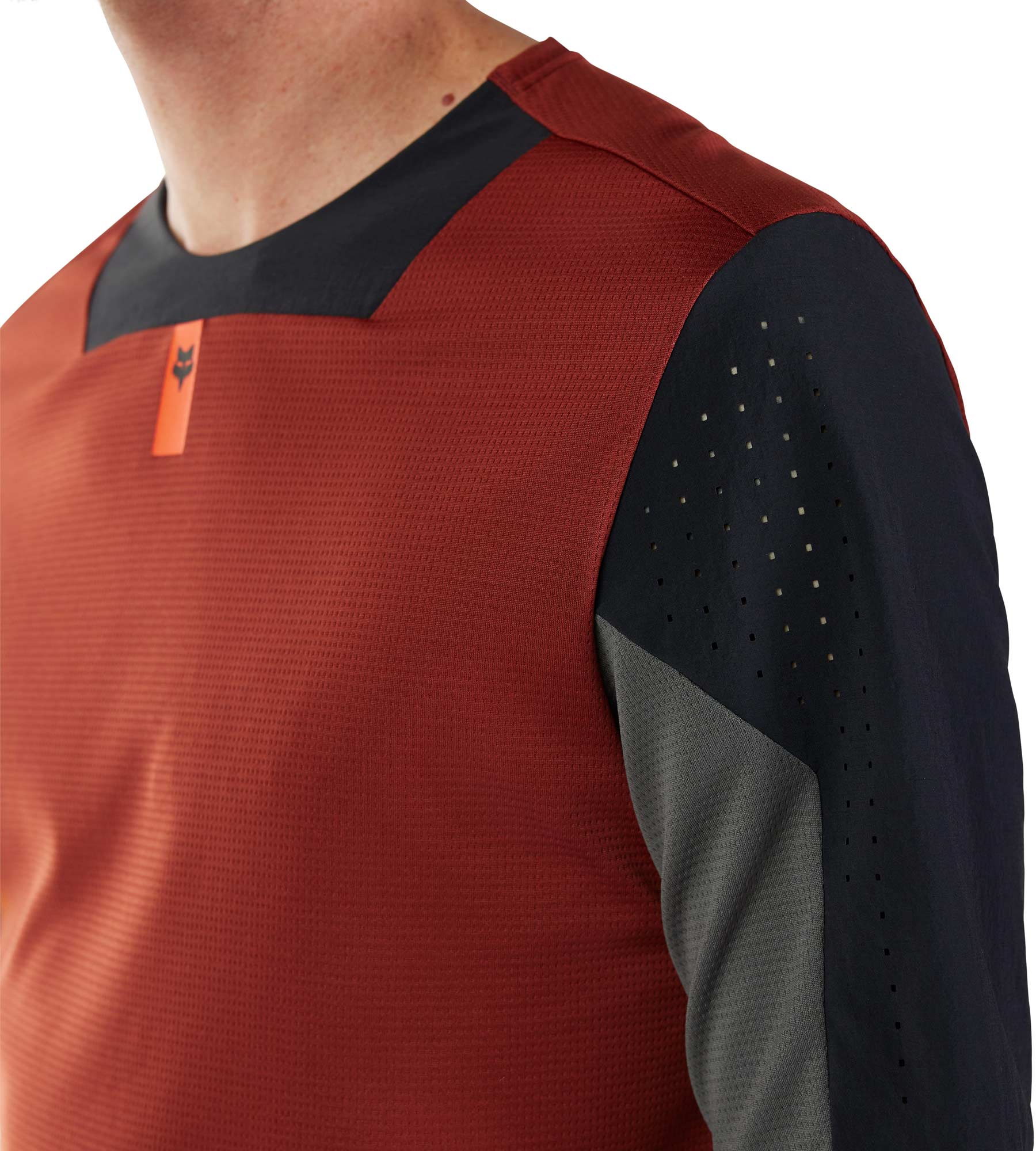 FOX Defend Fiets Jersey Donkerrood S Figuur 6