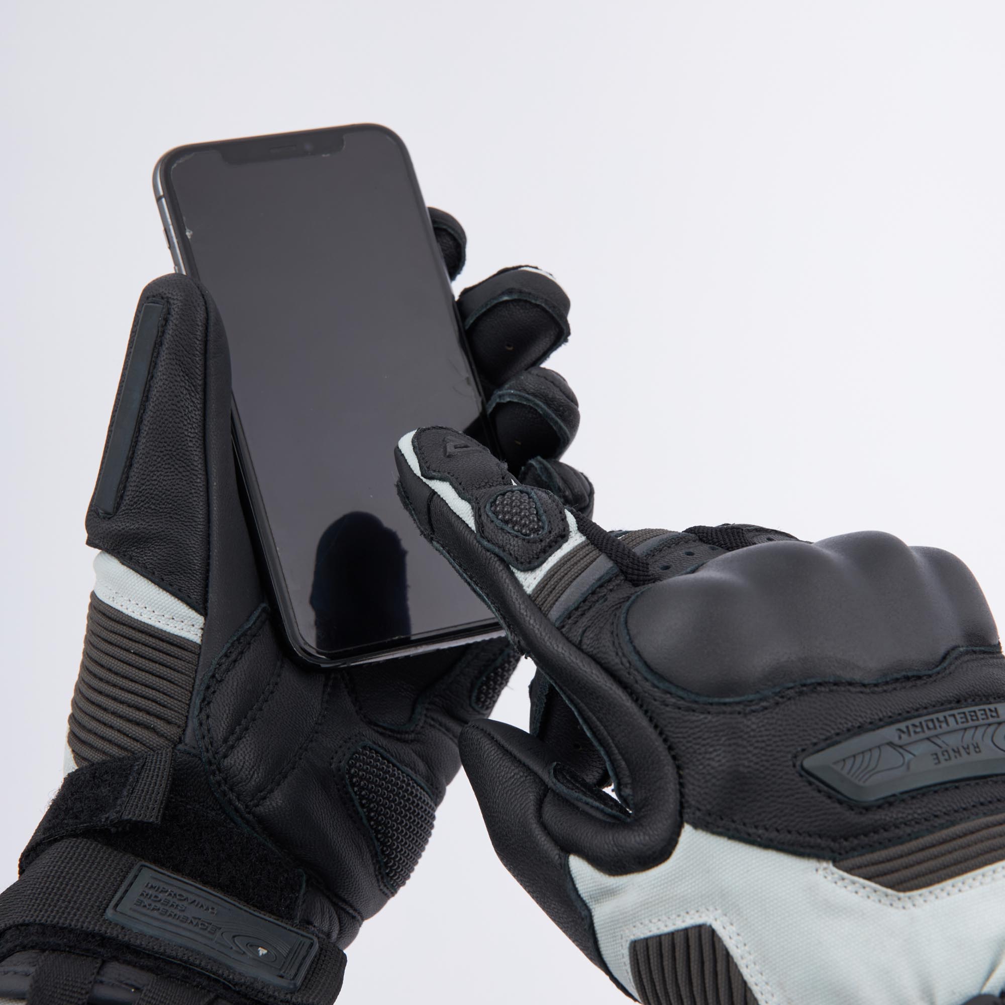 Rebelhorn Range Motocyklové rukavice Černá/světle šedá 2XL Obrázek 9