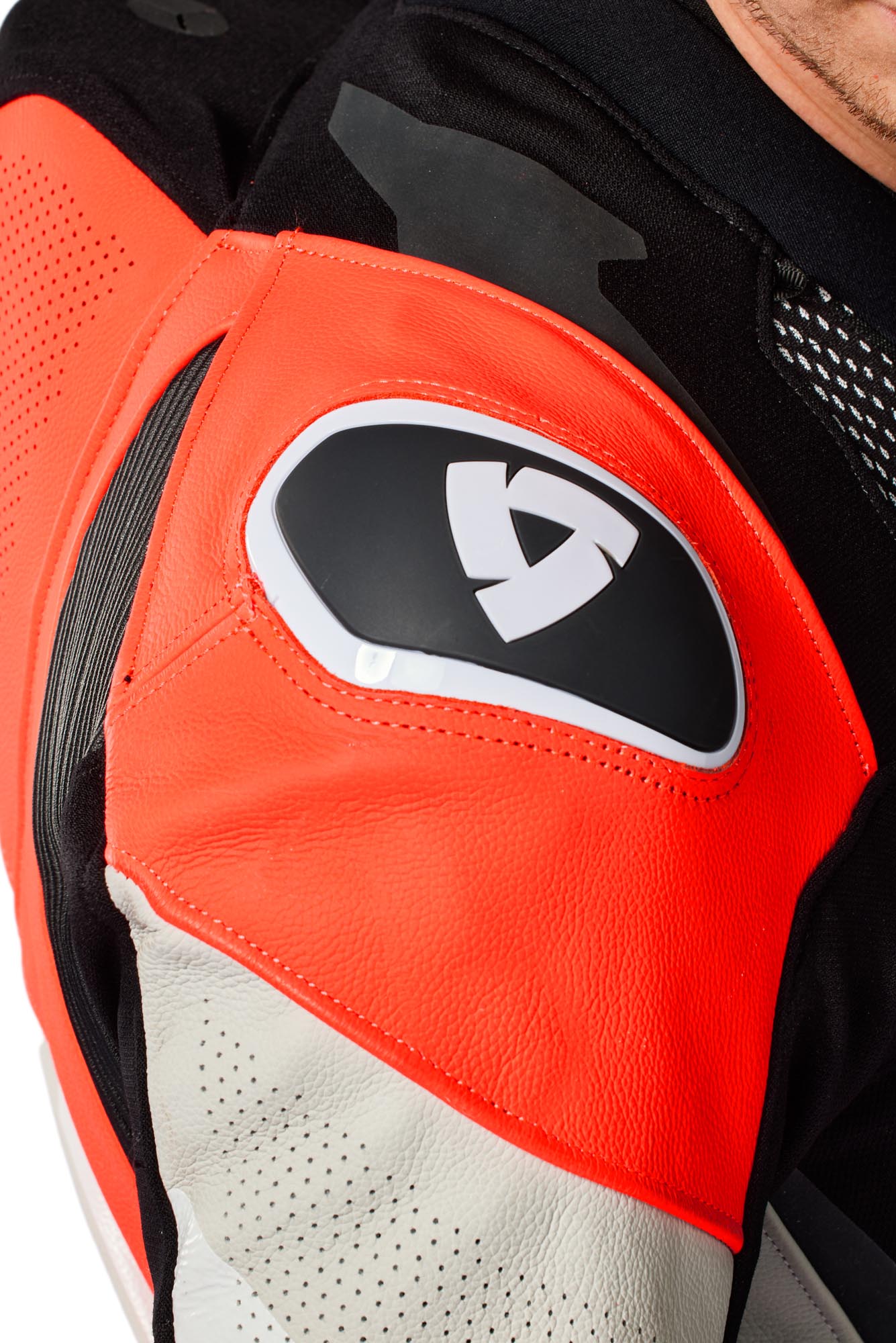 Revit Hyperspeed 3 perforierte 1-Teiler Motorrad Lederkombi hellgrau/rot 52 Abbildung 7
