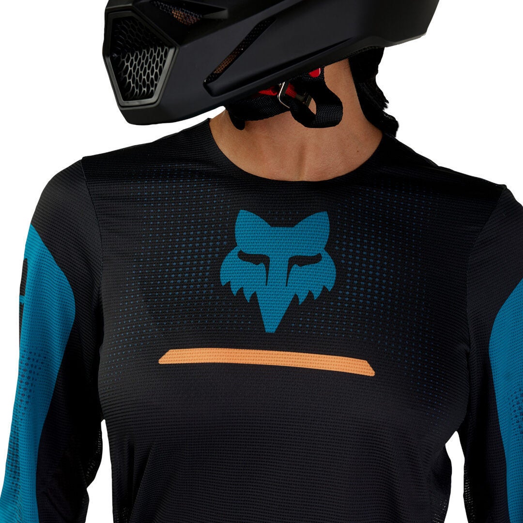 FOX Flexair Optical Motocross trøje til damer sort/blå XL Figur 5