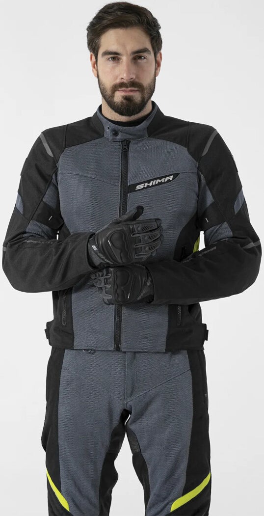 SHIMA Rush 2.0 Vented waterproof Motorcycle Textile Jacket black/grey/yellow L Figure 3