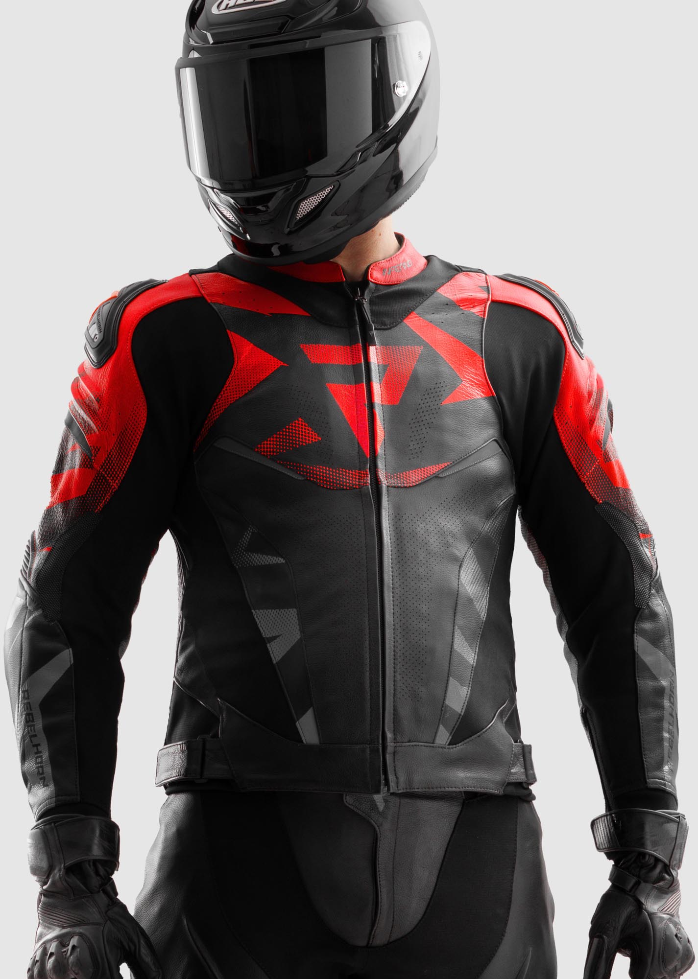 Rebelhorn Inferno Motorcycle Leather Jacket black/red 54 Figure 16