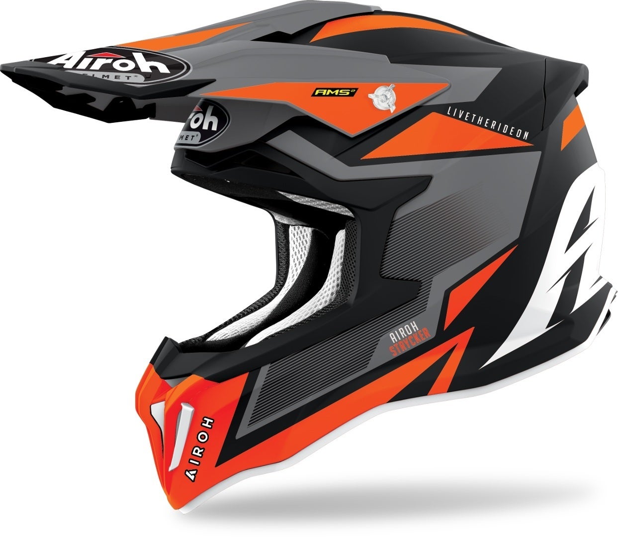Airoh Strycker Axe Carbon Casco motocross Arancione opaco XL (61/62) Figura 1