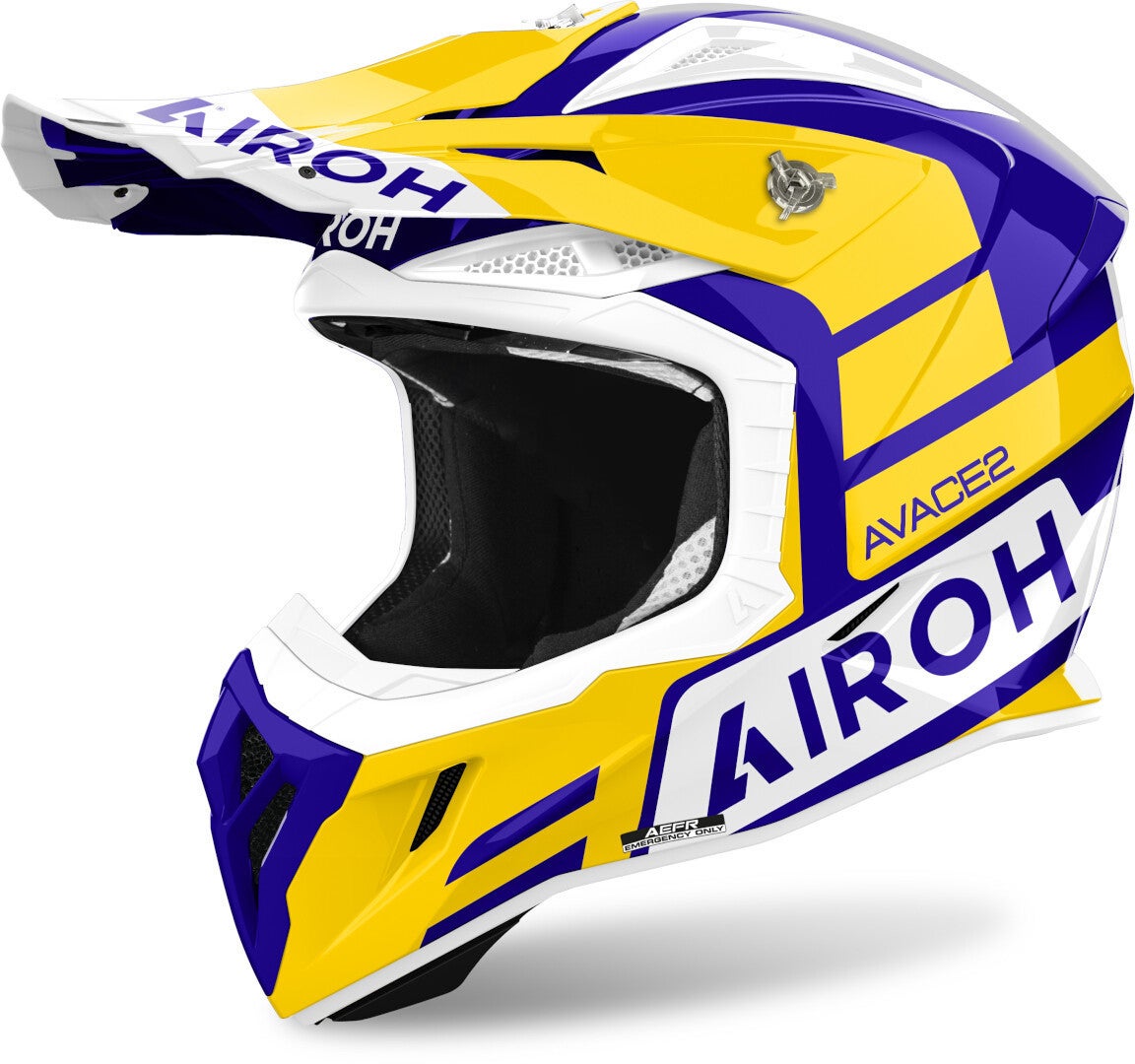 Airoh Aviator Ace 2 Sake Casco da motocross giallo/blu/bianco S (55/56) Figura 1
