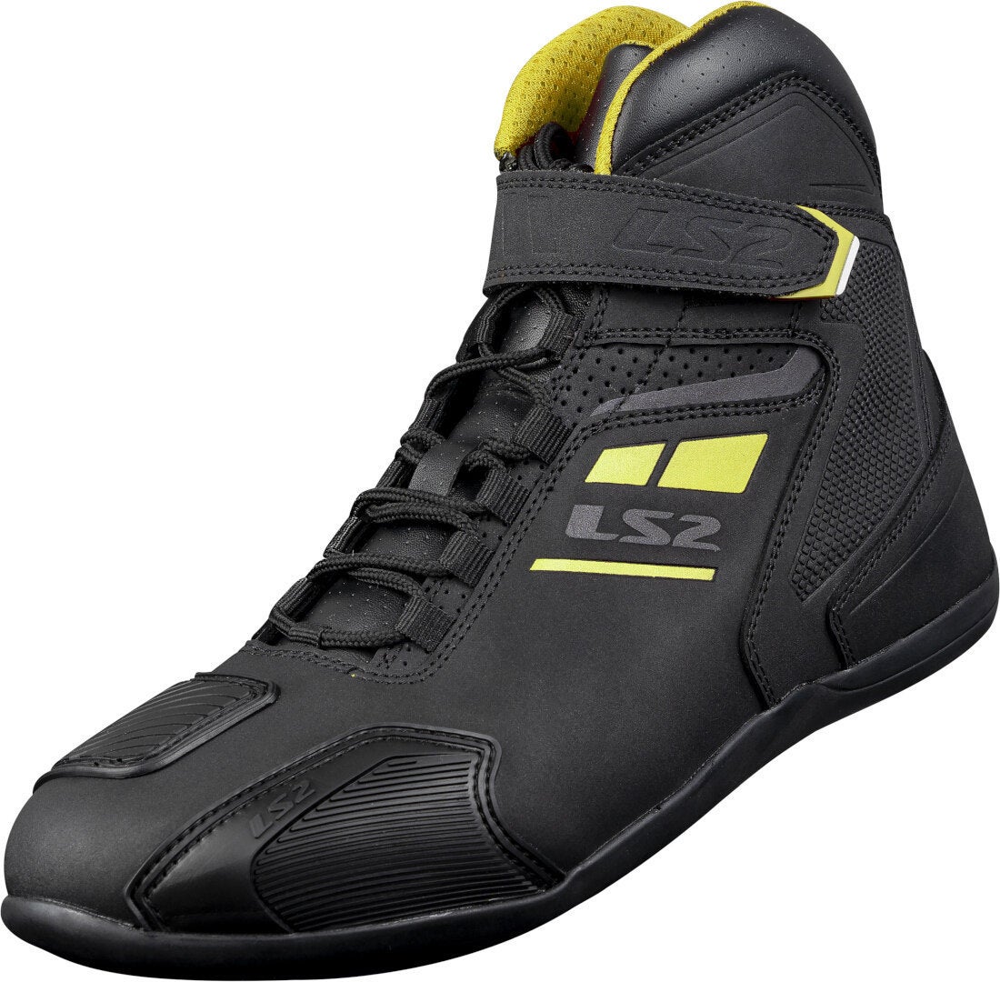 LS2 Garra Chaussures de moto perforées noir/jaune néon 41 Figure 1