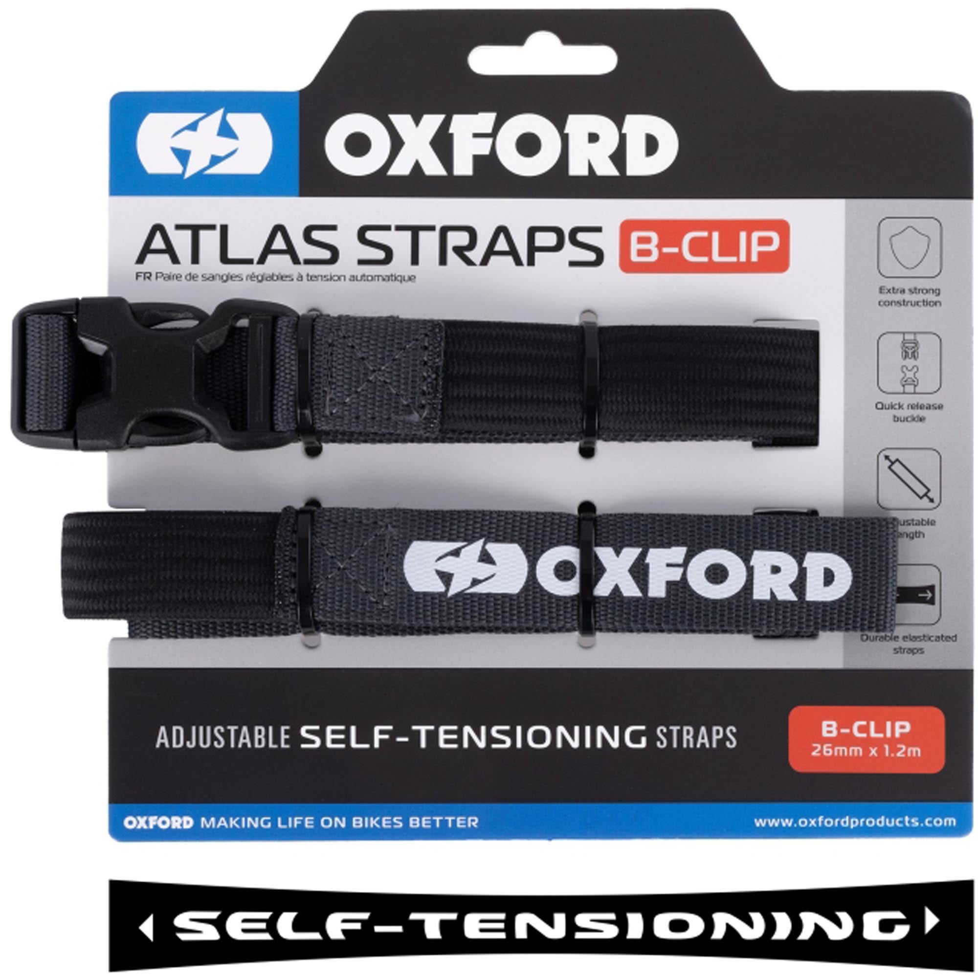 Oxford Atlas B-Clip 26mm Cinghie di chiusura grigio 120 cm Figura 1