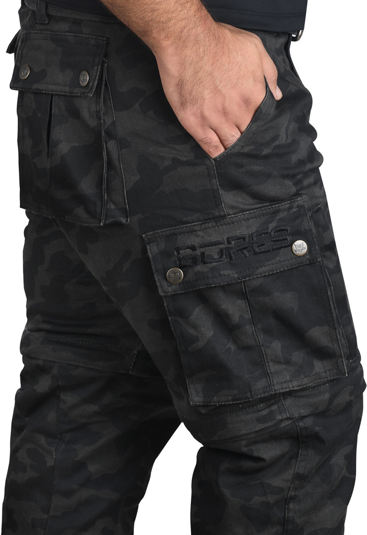 Bores Siggle 2 Motorcycle Textile Pants black camouflage 32/30 Figure 2