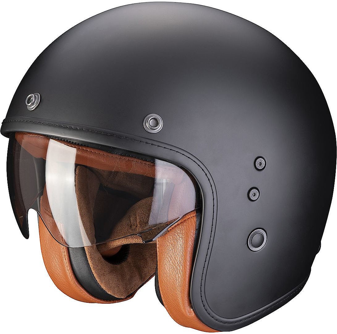 Scorpion Belfast Evo Luxe Cască cu reacție Black matt XXL (62/63) Figura 1