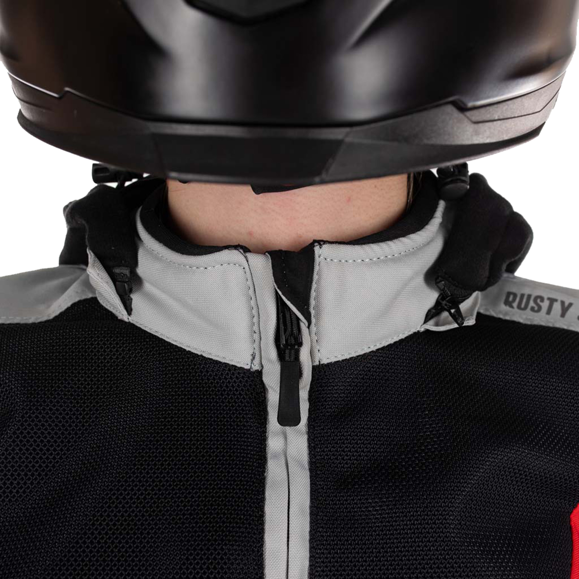 Rusty Stitches Caroline Damer motorcykel tekstiljakke grå/sort 44 Figur 18