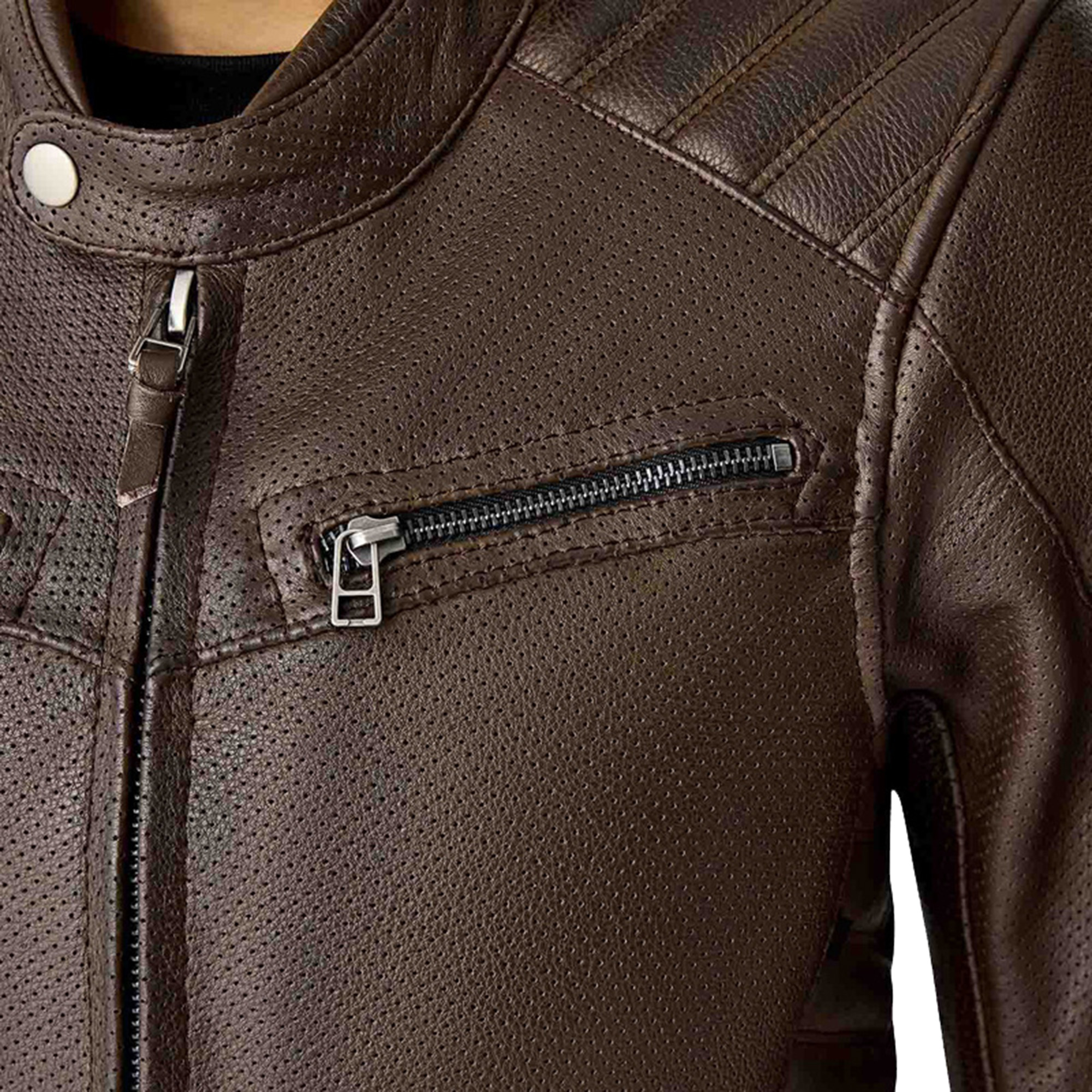 RST Roadster Air D3O Damen Motorrad Lederjacke braun 20 Abbildung 4