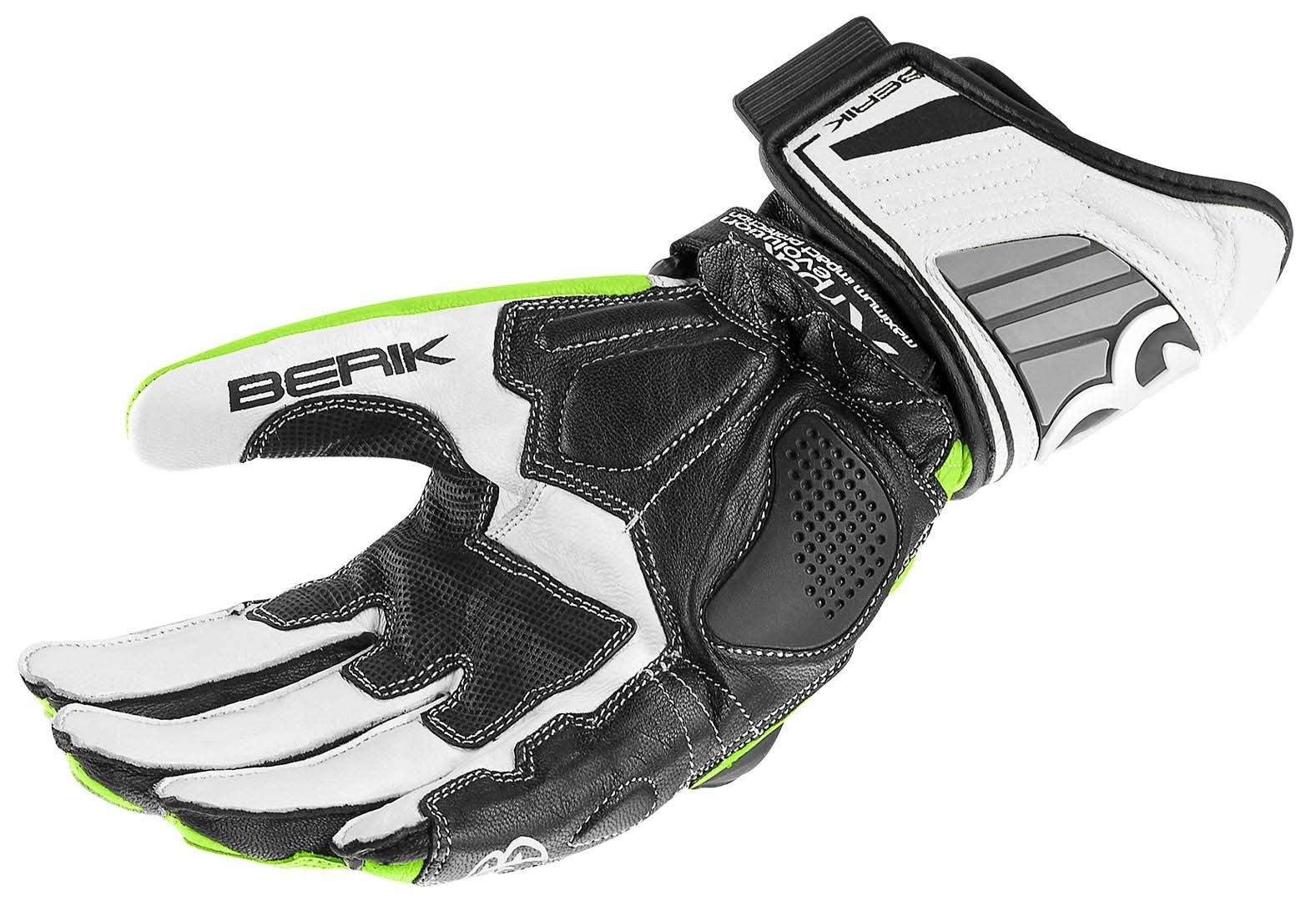Berik Track Motorcykelhandsker sort/hvid/neongul L Figur 4