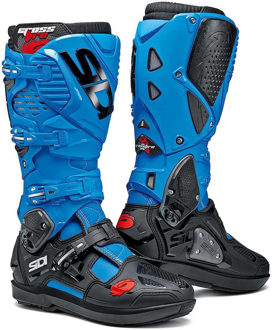 Sidi Crossfire 3 SRS Motokrosové boty světle modrá/černá 43 Obrázek 1