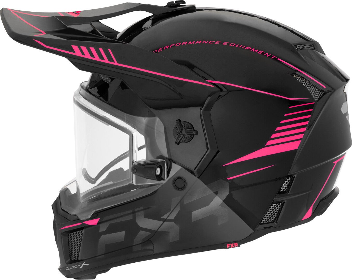 FXR Clutch X Pro Snescooter hjelm sort mat/pink XL (61/62) Figur 4