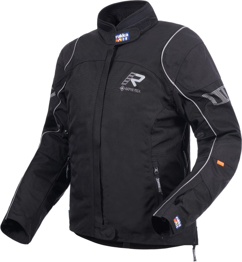 Rukka Traverina Giacca tessile moto da donna nero/argento 36 Figura 1