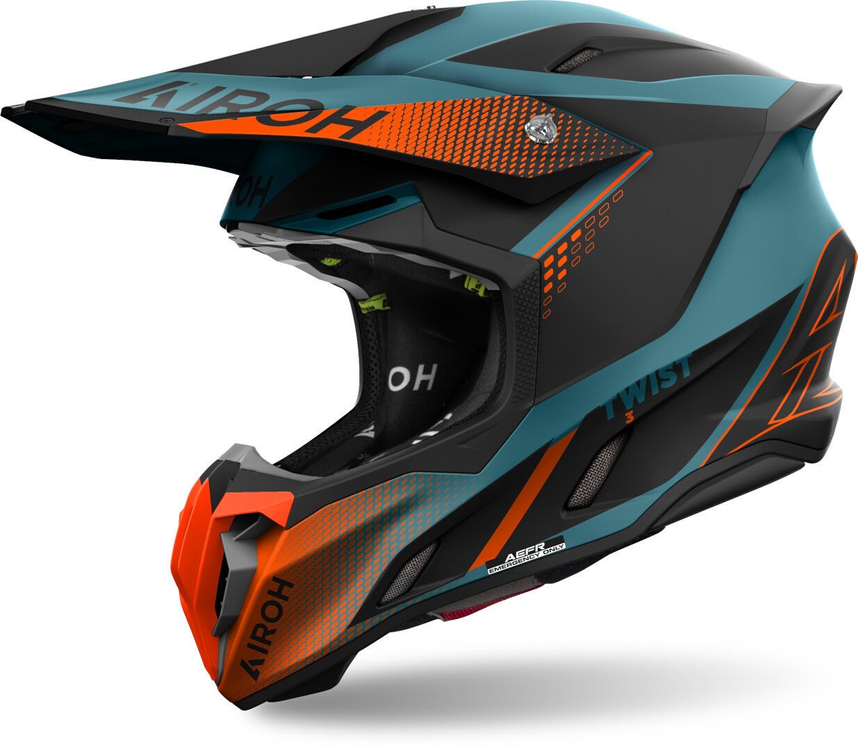 Airoh Twist 3 Shard Capacete de Motocross azul/laranja S (55/56) Figura 1