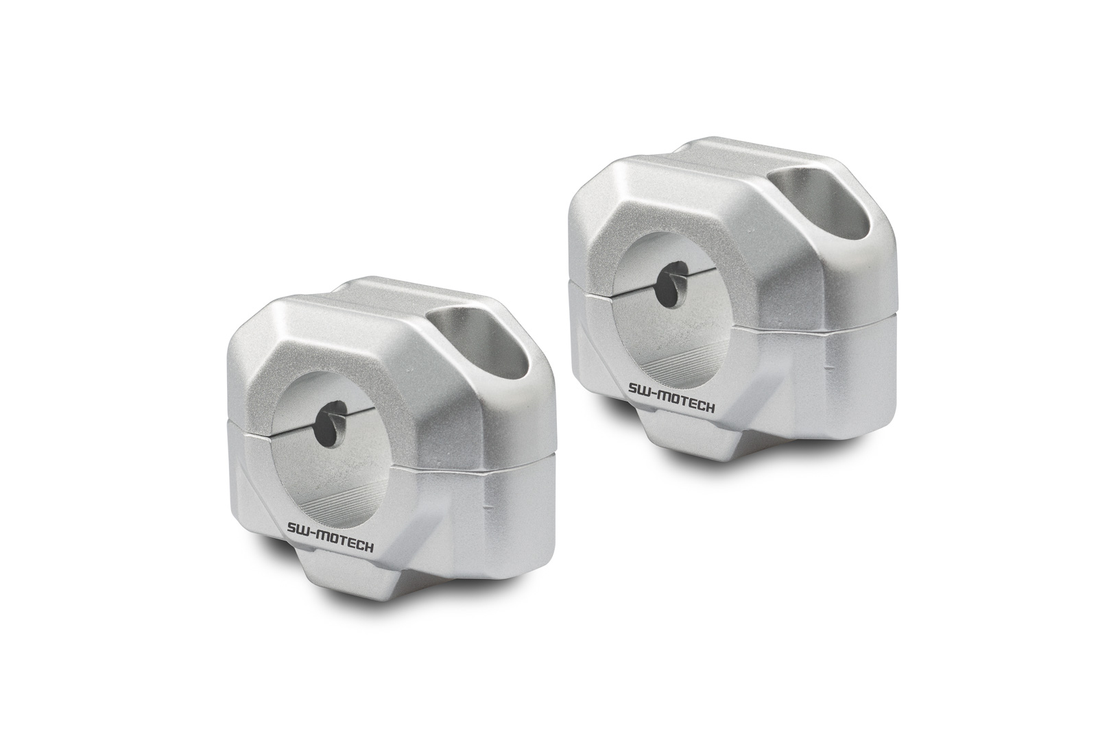 Ghidon SW-Motech pentru ghidon Ø 28 mm - H=20 mm. Argintiu. Figura 1
