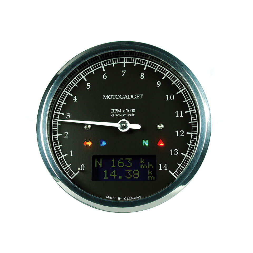 motogadget motogadget motoscope classic rev counter dark edition 14.000 RPM Artigo principal Figura 1