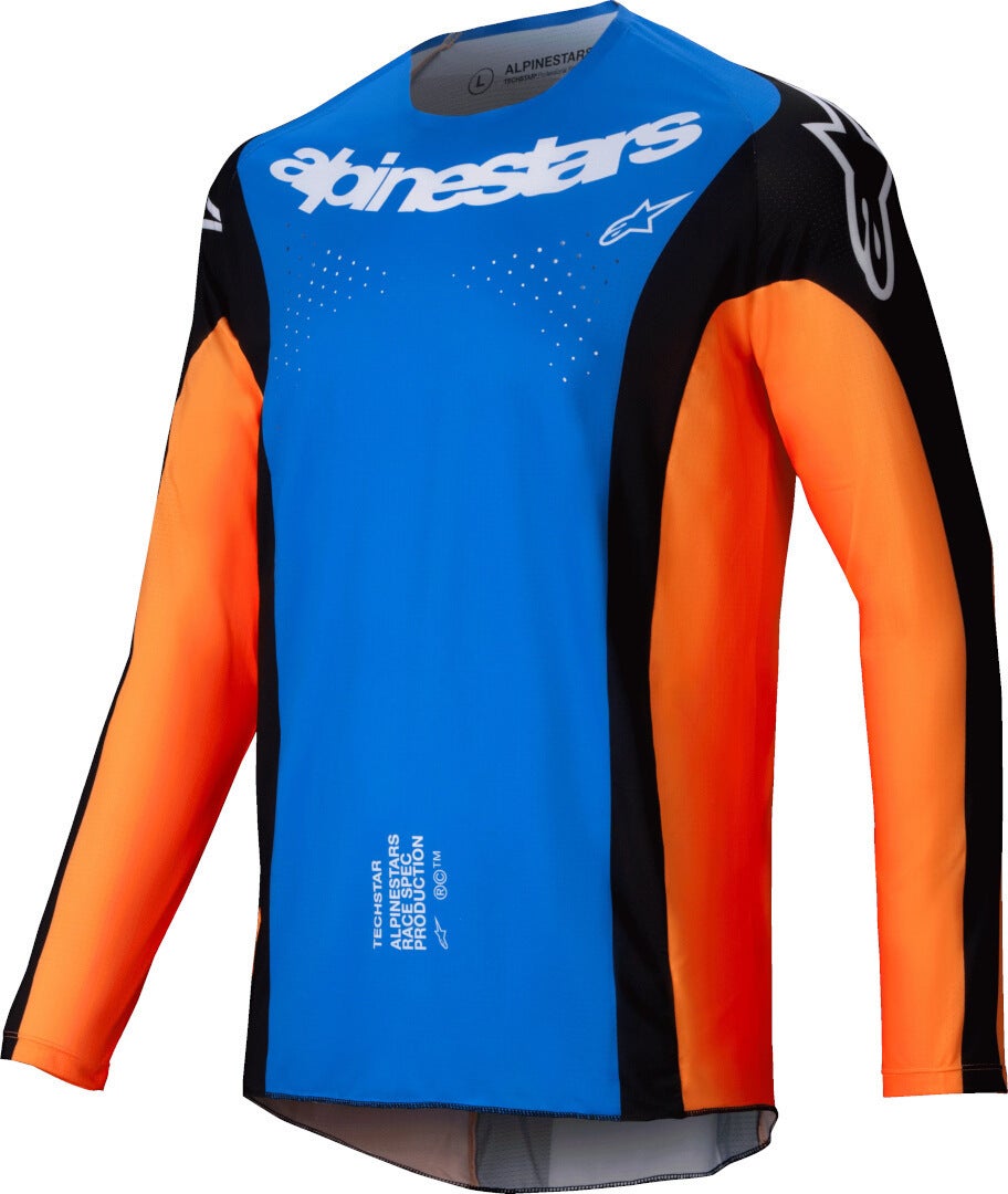 Alpinestars Techstar Melt Motocross trøje orange/blå M Figur 1