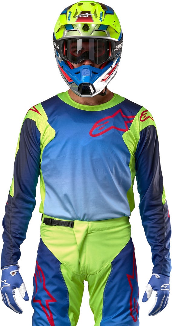 Alpinestars Racer Hoen Motocross trøje gul/blå XL Figur 4