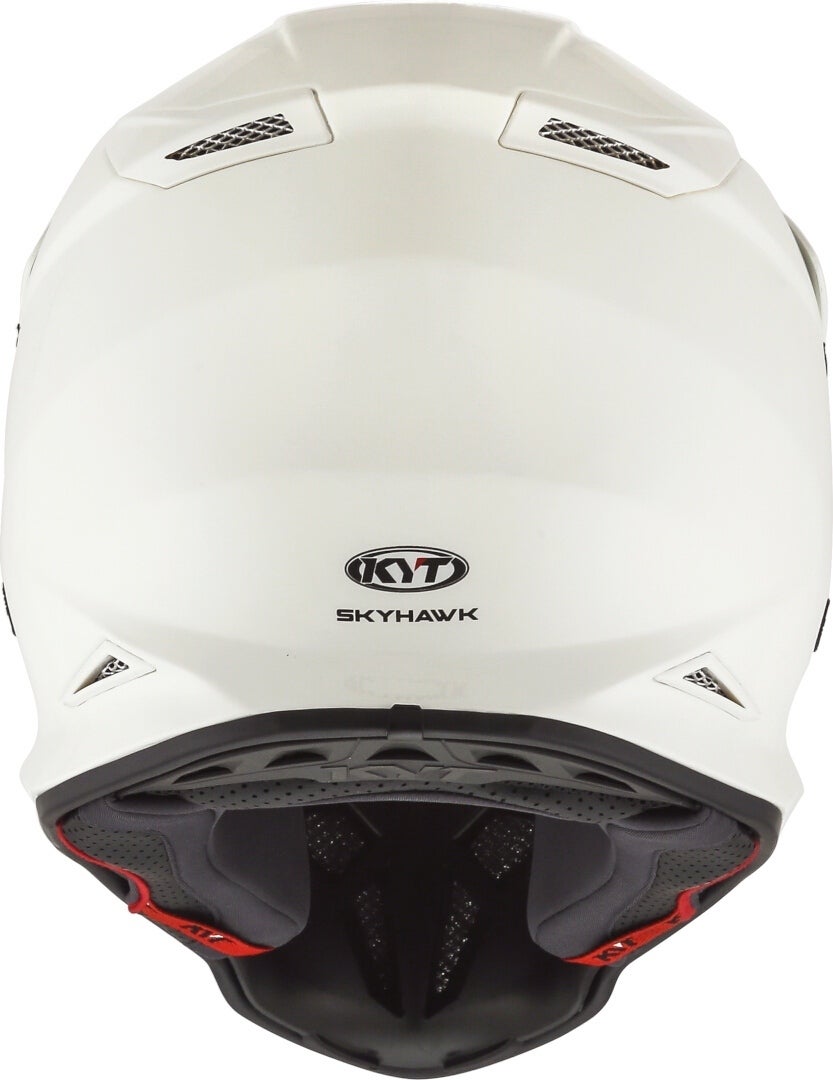 Side view of KYT Skyhawk Plain Motocross Helmet