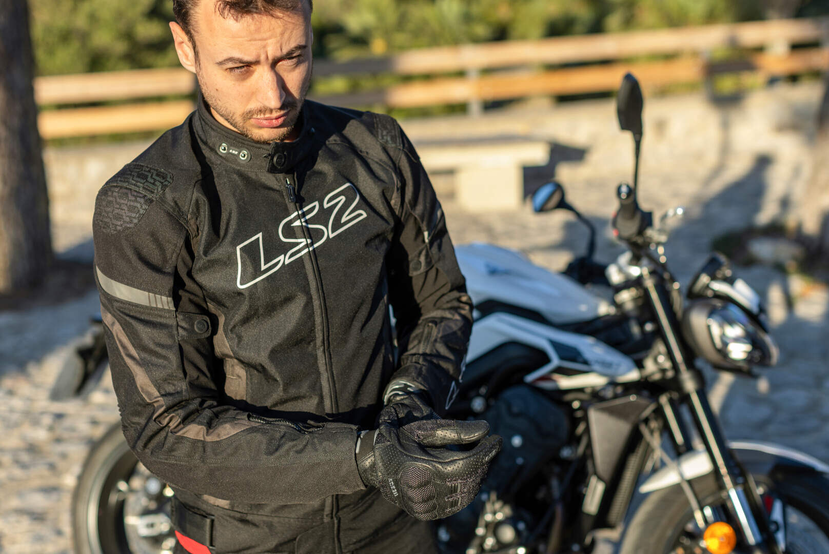 LS2 Gate waterproof Motorcycle Textile Jacket black/dark grey M Figure 4