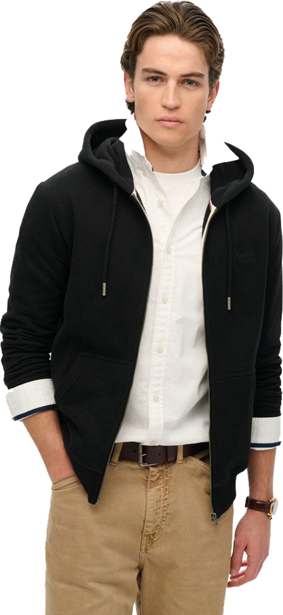 Superdry & Co Essential Logo Sweat à capuche zippé noir M Figure 1
