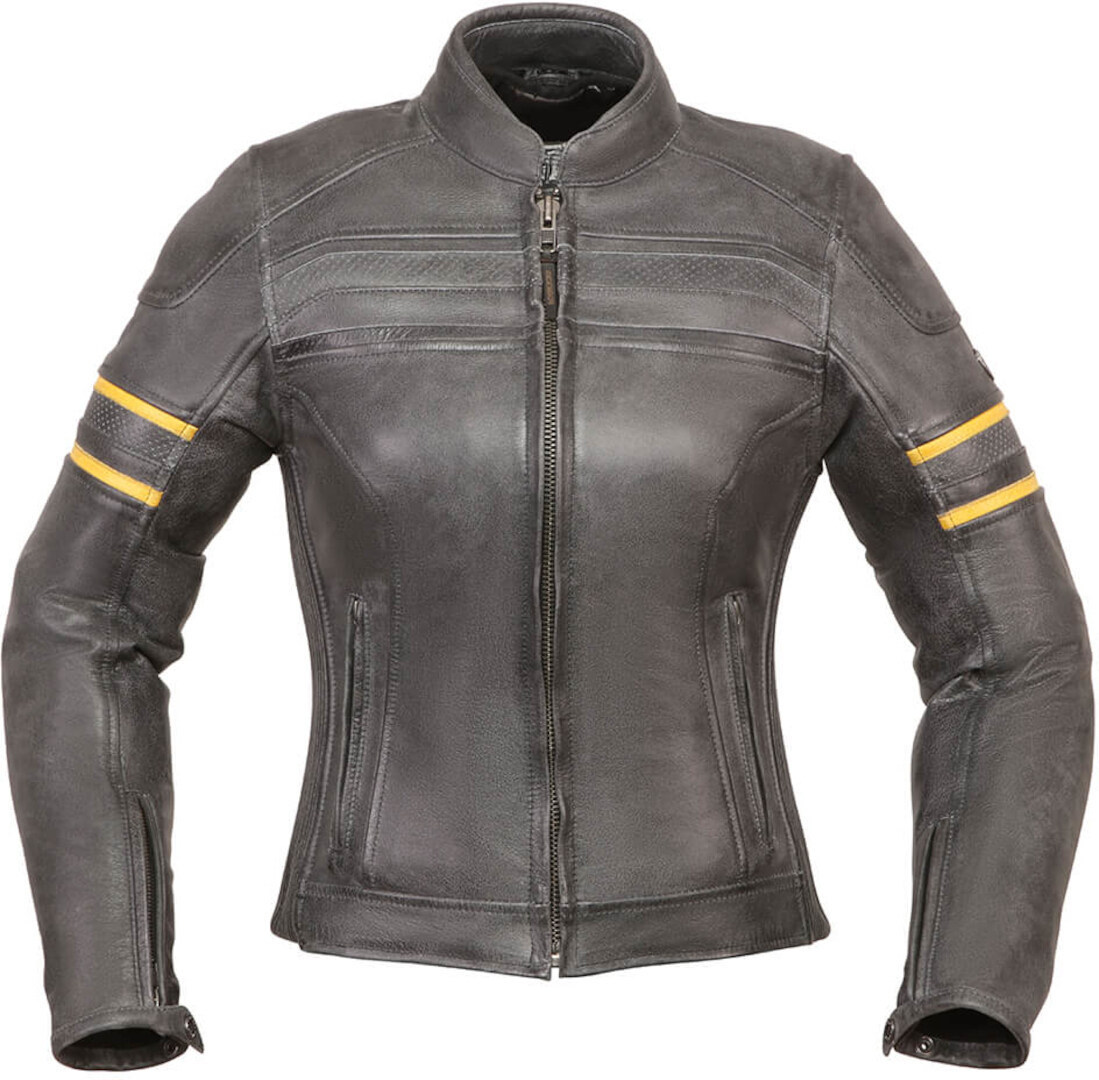 Modeka Iona Giacca donna in pelle moto nero/giallo 36 Figura 1