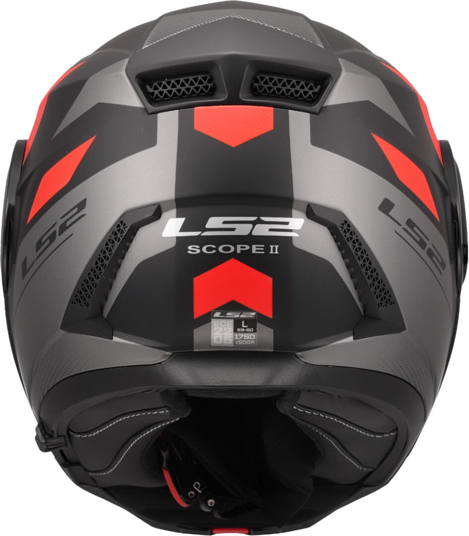 LS2 FF902 Scope II Duria Casco nero opaco/rosso M (57/58) Figura 4