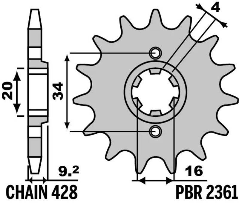 PBR Framdrev i stål standard 2361 - 428 Figur 2