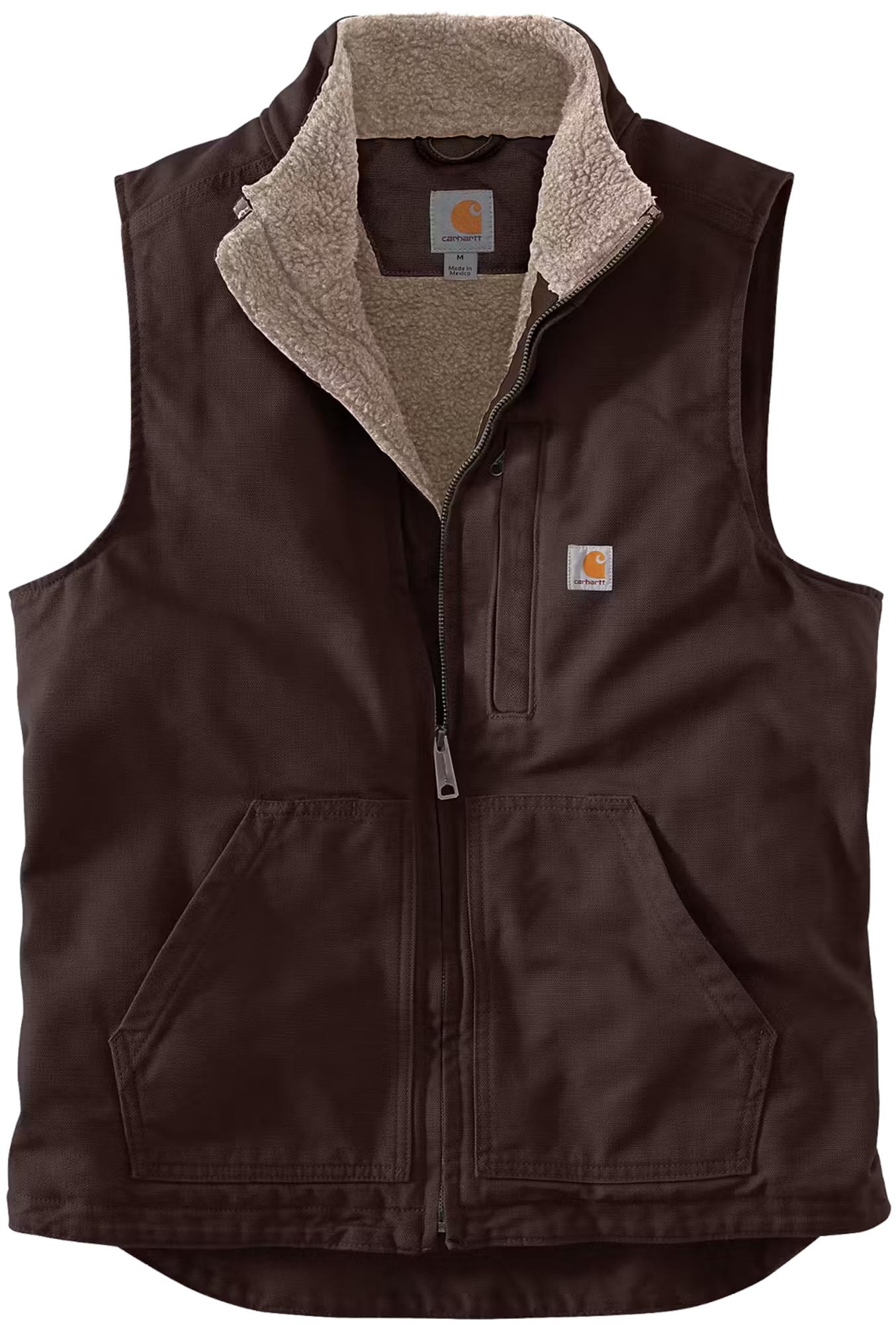 Carhartt Duck Mock Neck chaleco Marrón oscuro S Figura 1