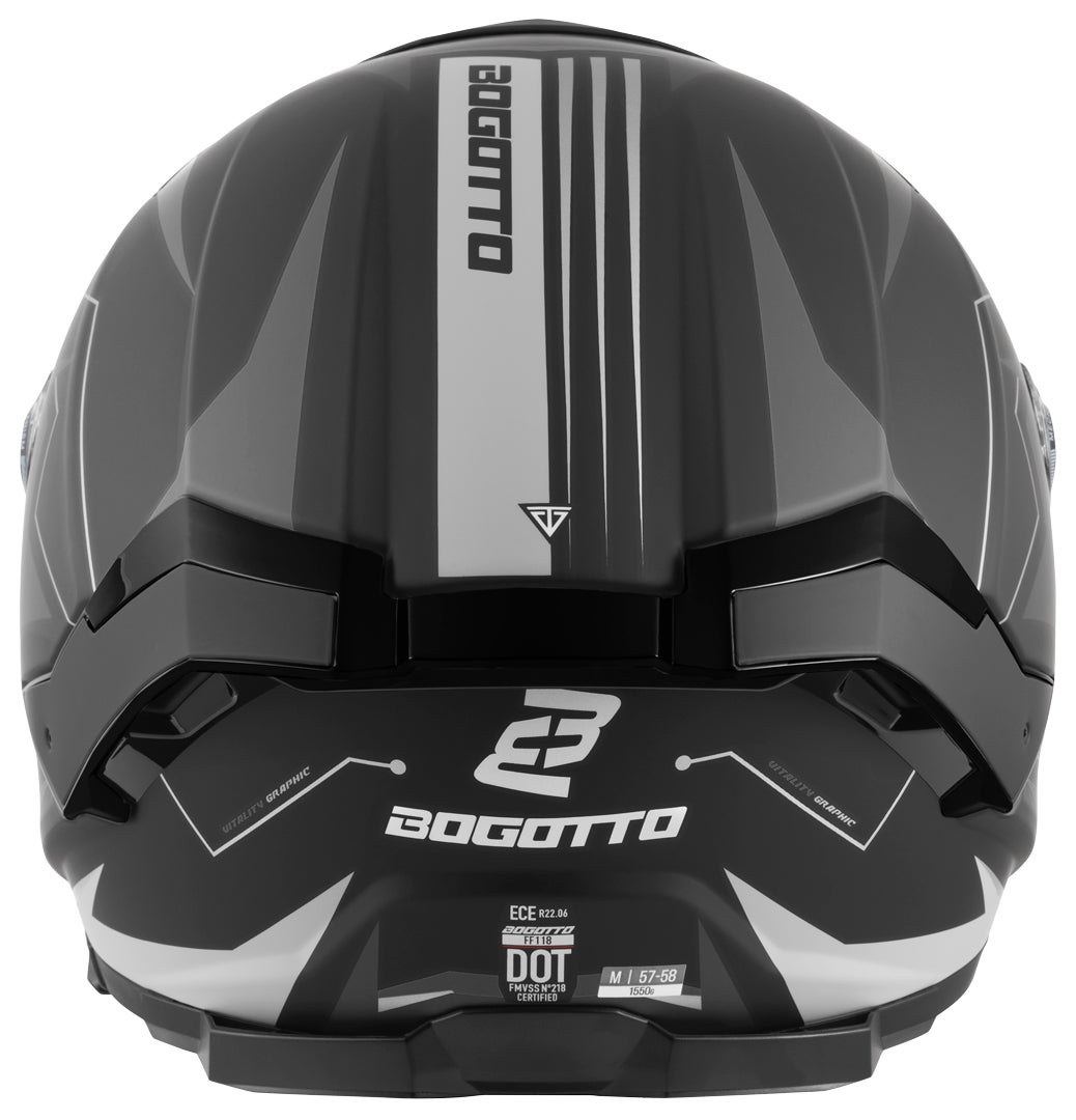 Bogotto FF118 Vilial Helm schwarz matt/grau S Abbildung 4
