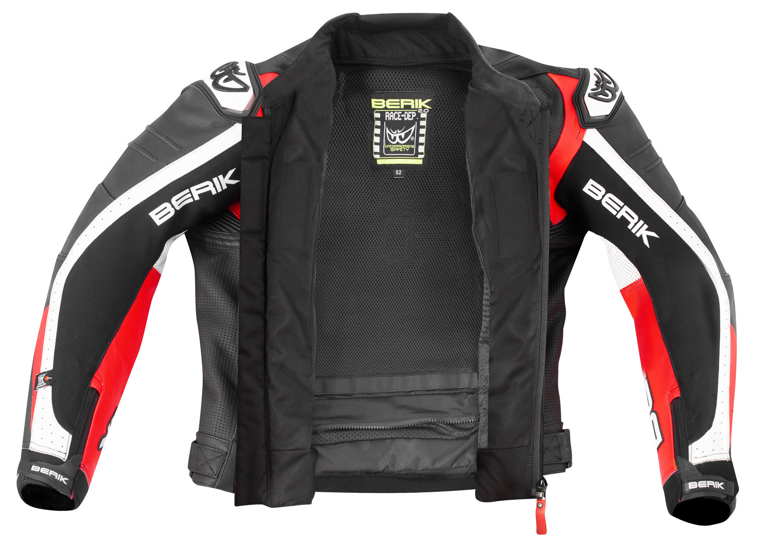 Berik Wild Chase Motorcycle Leather Jacket black/white/red 54 Figure 4
