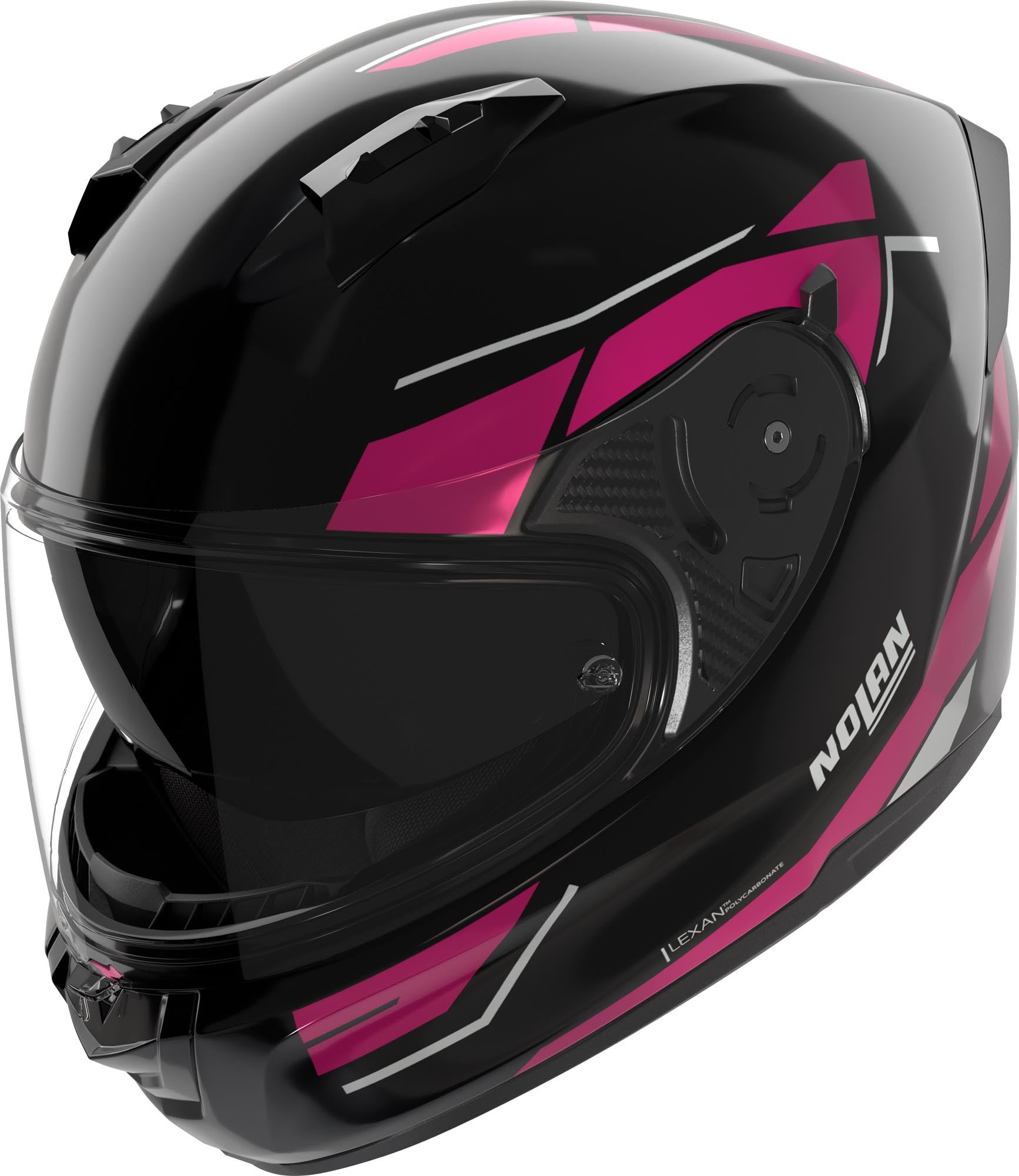 Nolan N60-6 Sincrono Hjelm sort/pink M (58) Figur 1