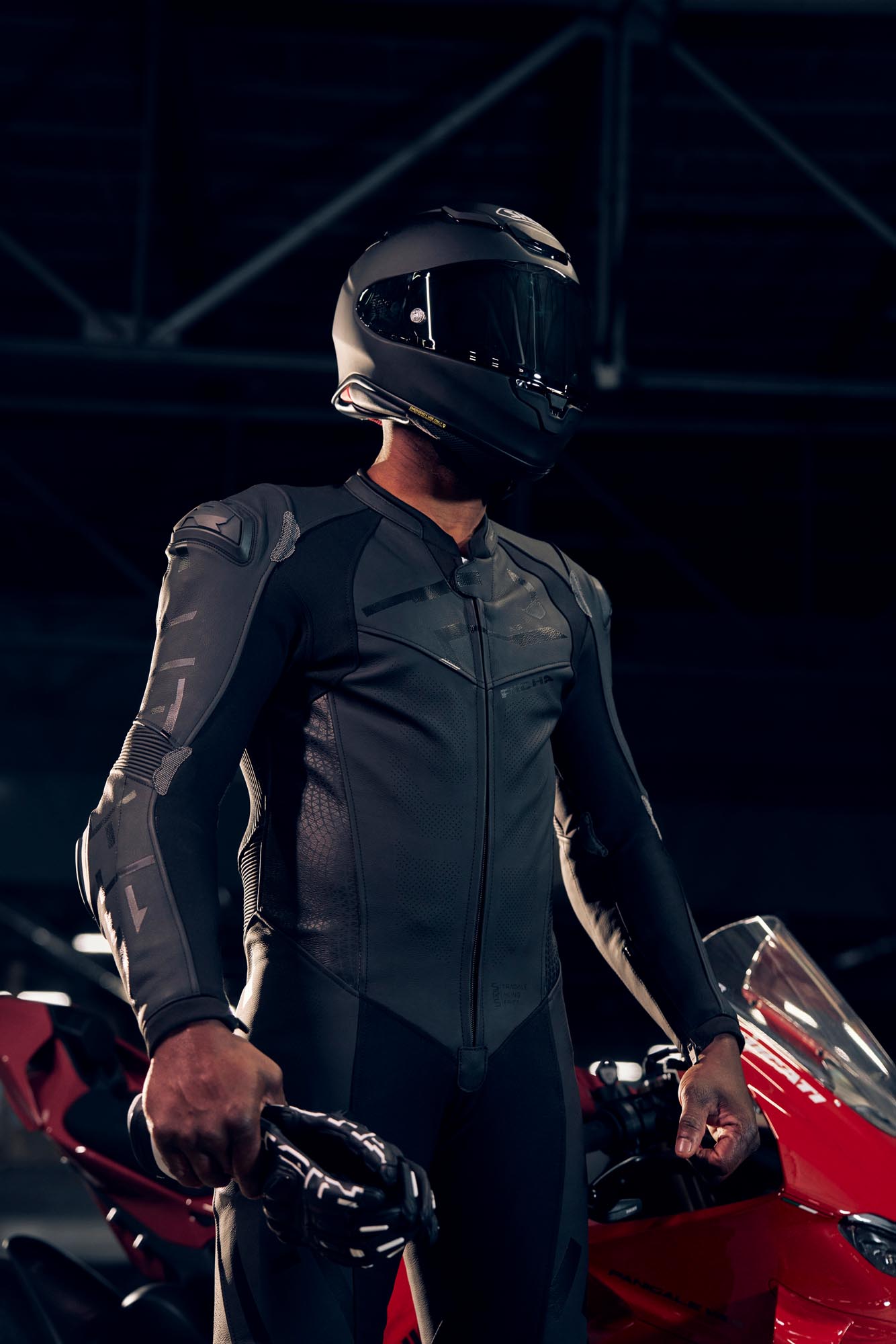 Richa Stradale GP Traje de cuero de motocicleta de una pieza negro 60 Figura 6