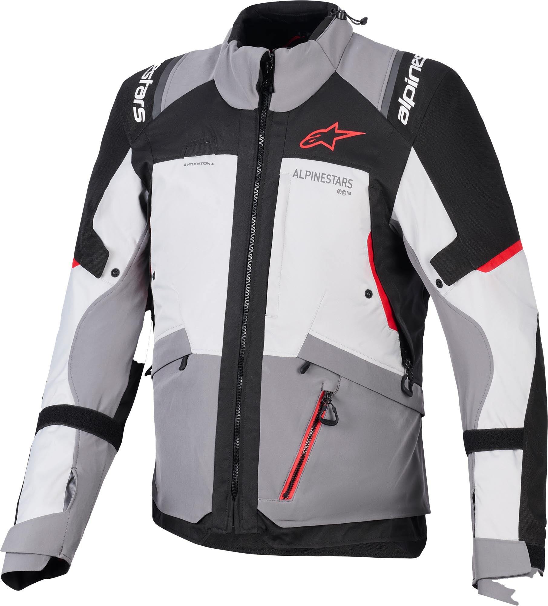 Alpinestars Andes V4 Drystar waterproof Motorcycle Textile Jacket grey/red 5XL Figure 1