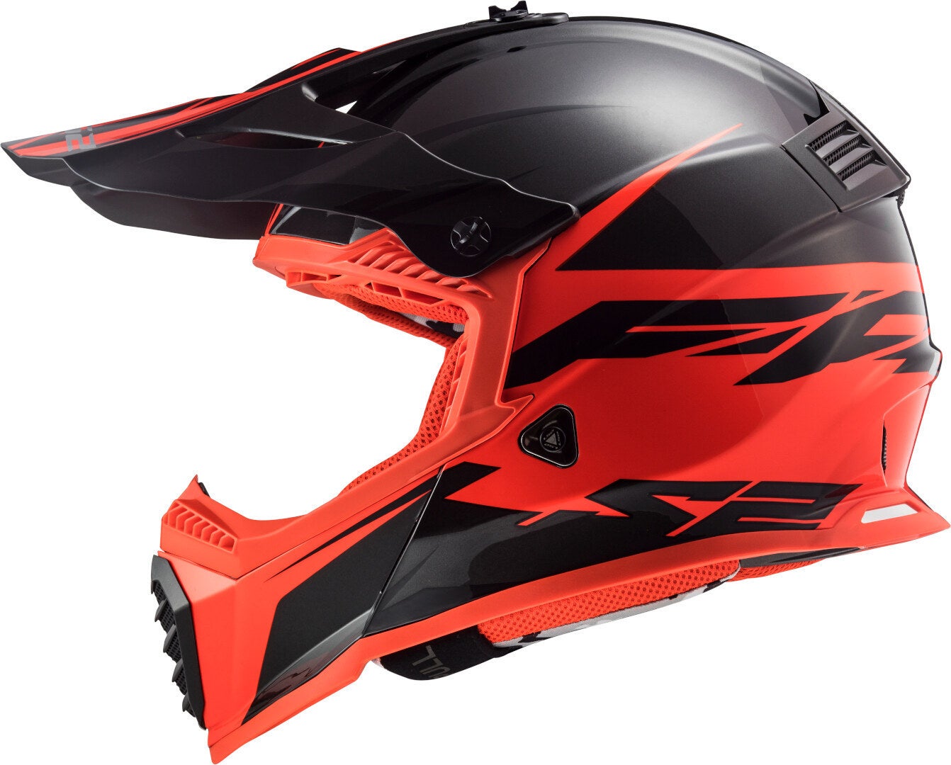 LS2 MX437 Fast Evo Roar Casque Motocross Noir mat/rouge XL (61/62) Figure 4