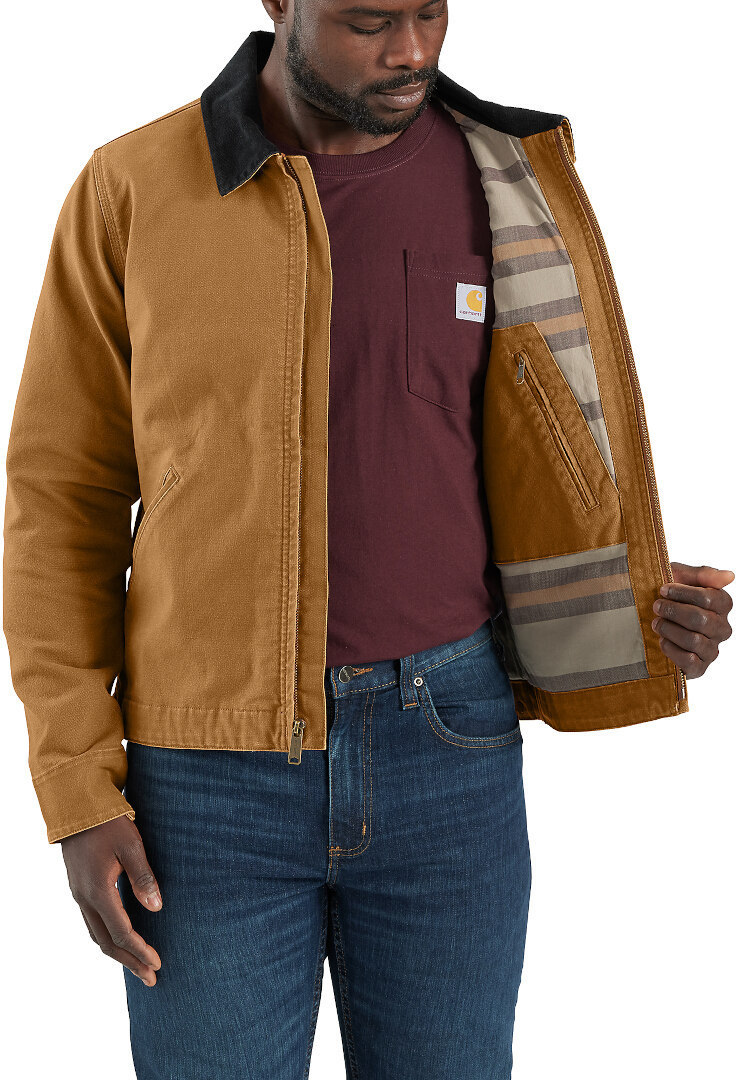 Carhartt Rugged Flex Relaxed Fit Duck Detroit Jacket light brown S Figure 7