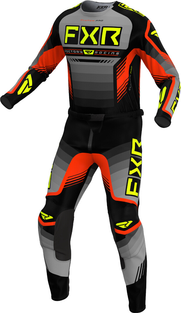 FXR Clutch Pro Hi Vis 2024 Motocross tröja svart/grå/gul XS Figur 3