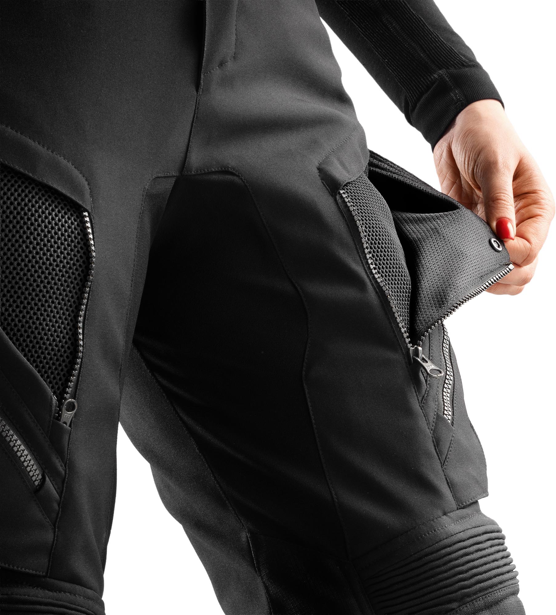 Rebelhorn Hardy 3.0 waterproof Ladies Motorcycle Textile Pants black Short S Figure 4