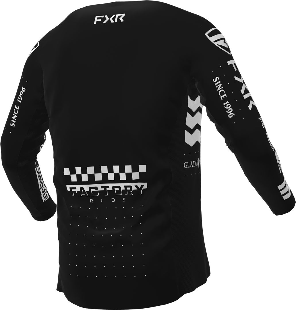 FXR Podium Gladiator 2023 Motokrosový dres černobílá M Obrázek 2
