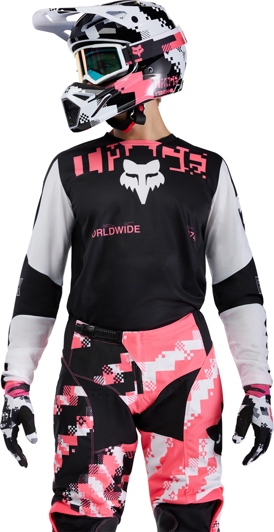 FOX 180 Digi Image Motocross Jersey schwarz/pink L Abbildung 8