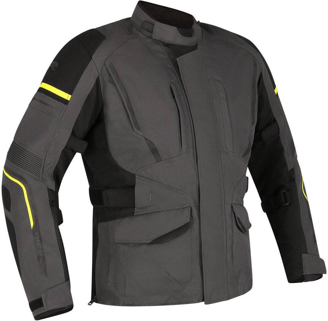 Richa Infinity 3 imperméable à l’eau dames moto textile veste Gris/Noir/Jaune M Figure 1