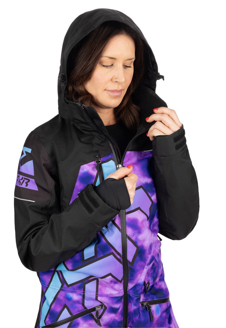 Side view of FXR CX Lite Galaxy Ladies One Piece Snowmobile Suit