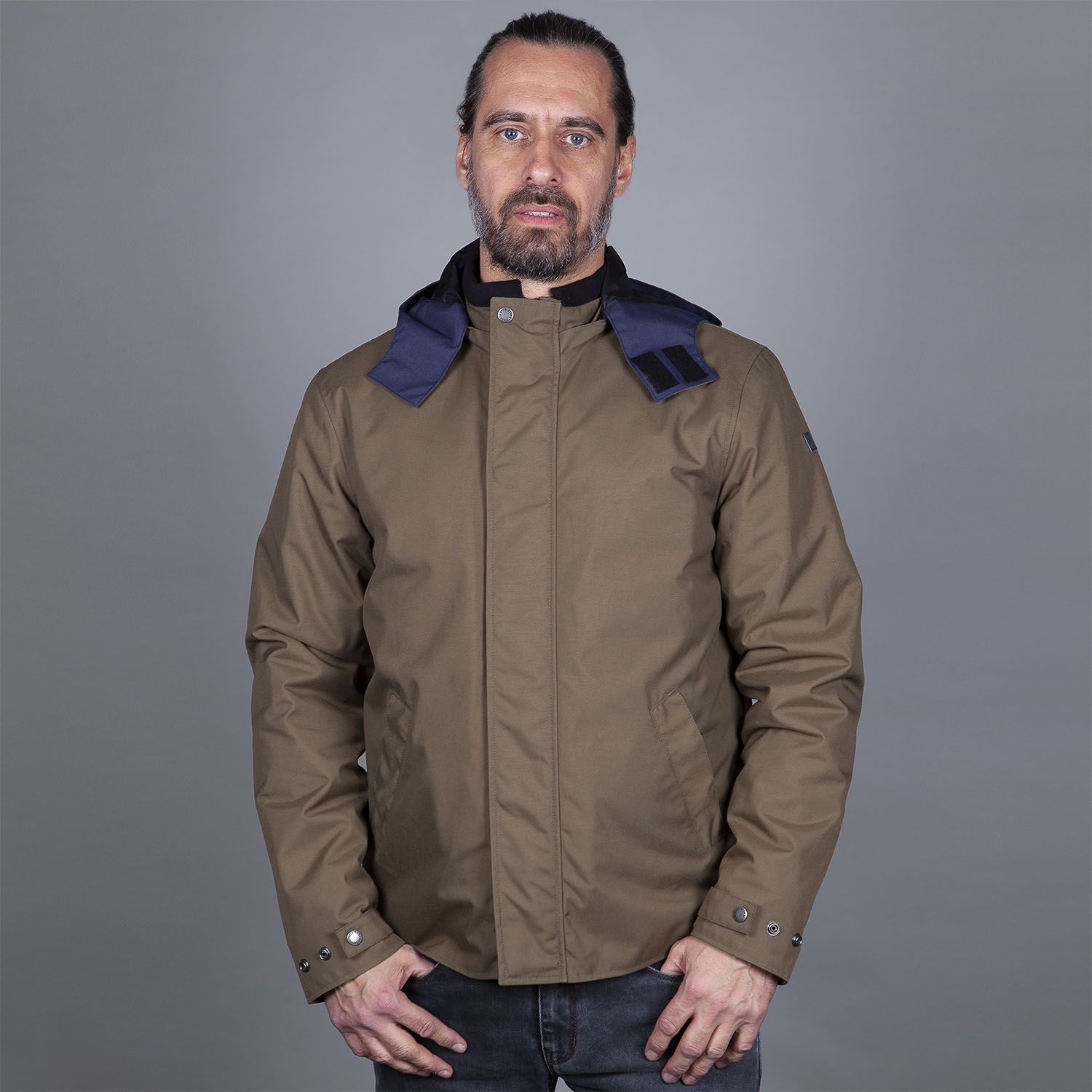 Helstons Flame waterproof Motorcycle Textile Jacket Khaki 3XL Figure 2