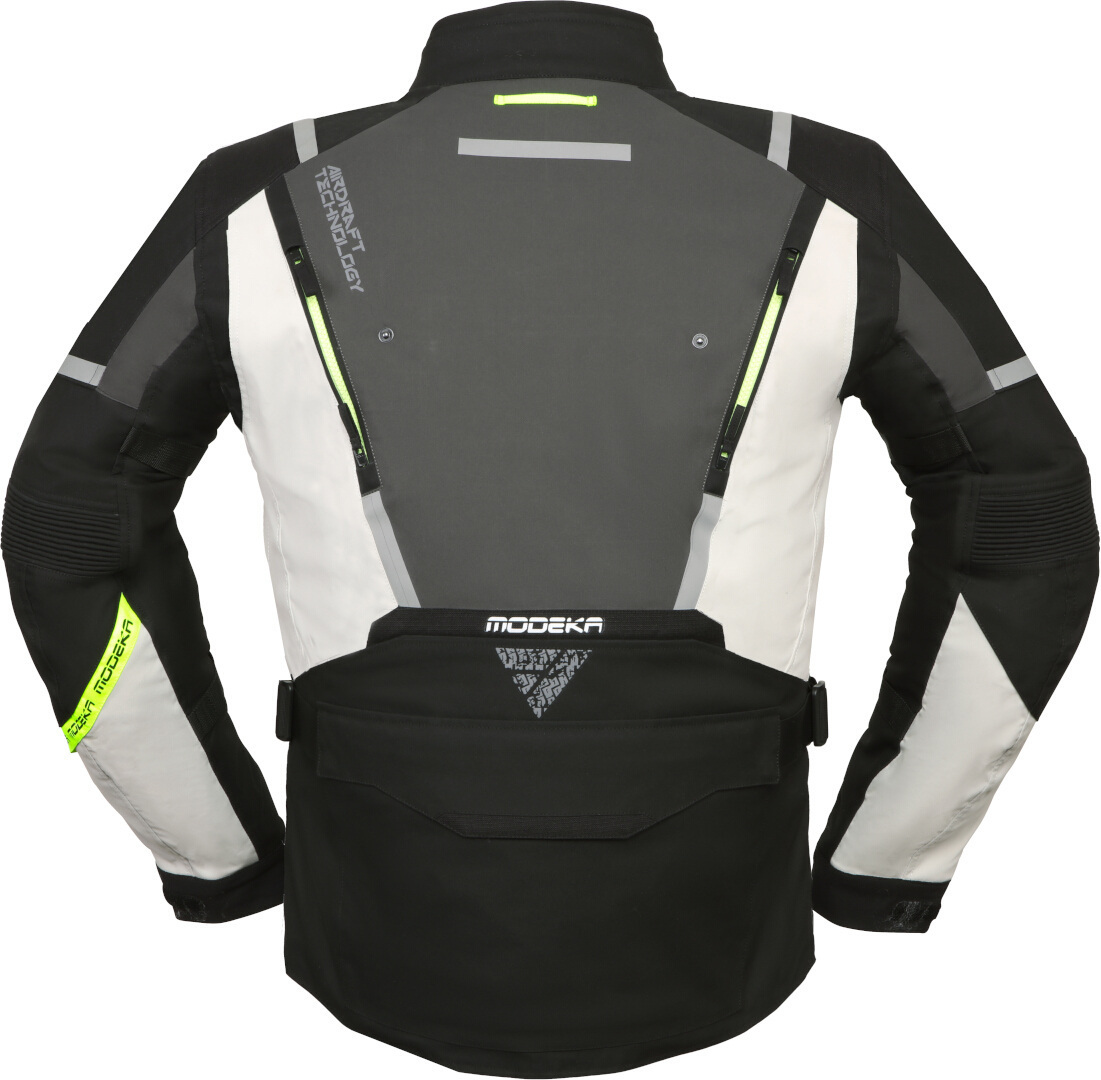Modeka Trohn Motorrad Textiljacke hellgrau/dunkelgrau S Abbildung 2