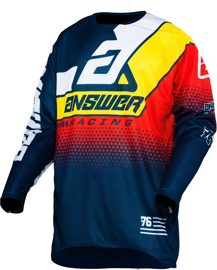 Answer Elite Korza Motocross Jersey blå/gul/rød M Figur 1