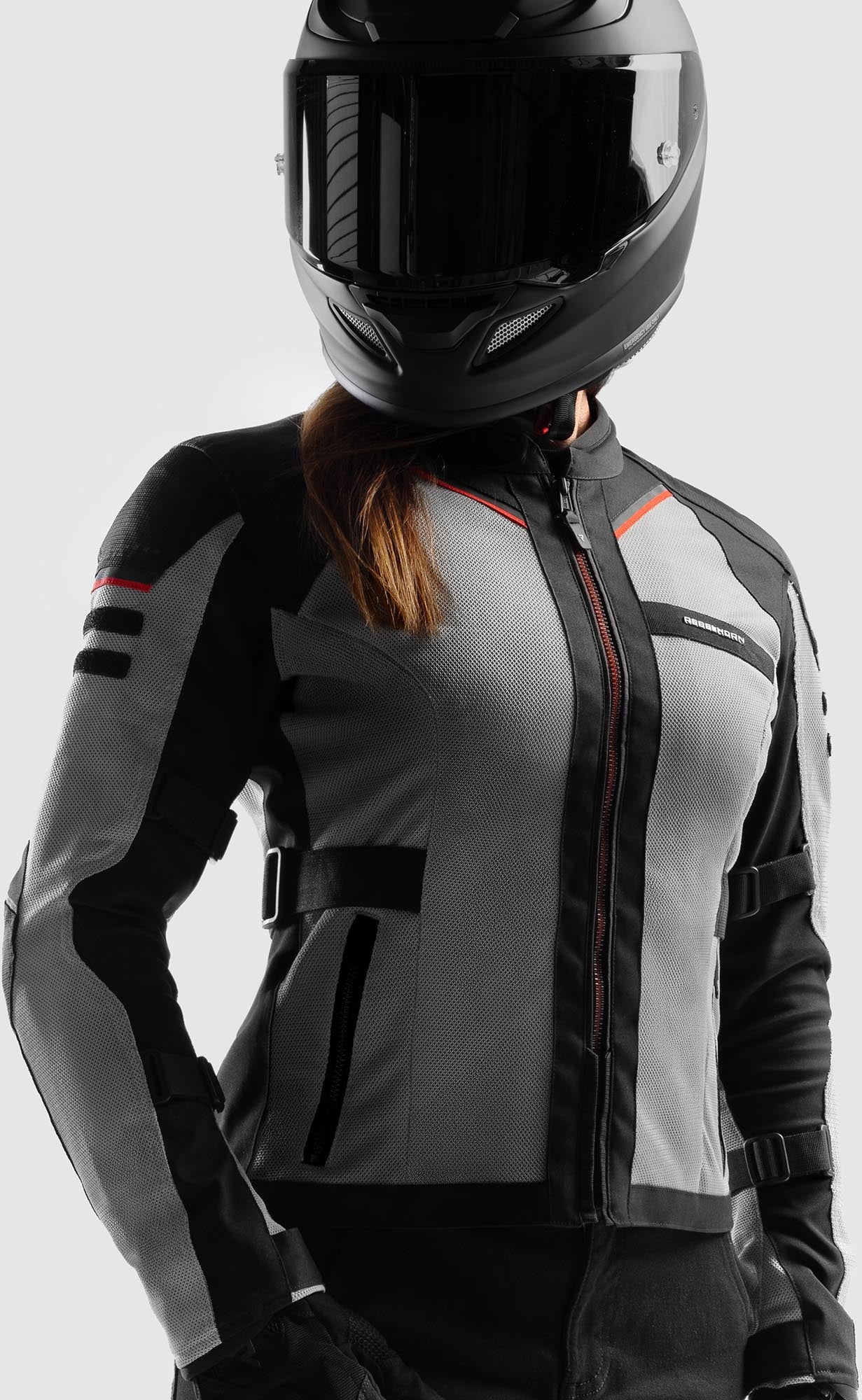 Side view of Rebelhorn Scandal 3 Ladies Motorcycle Textile Jacket