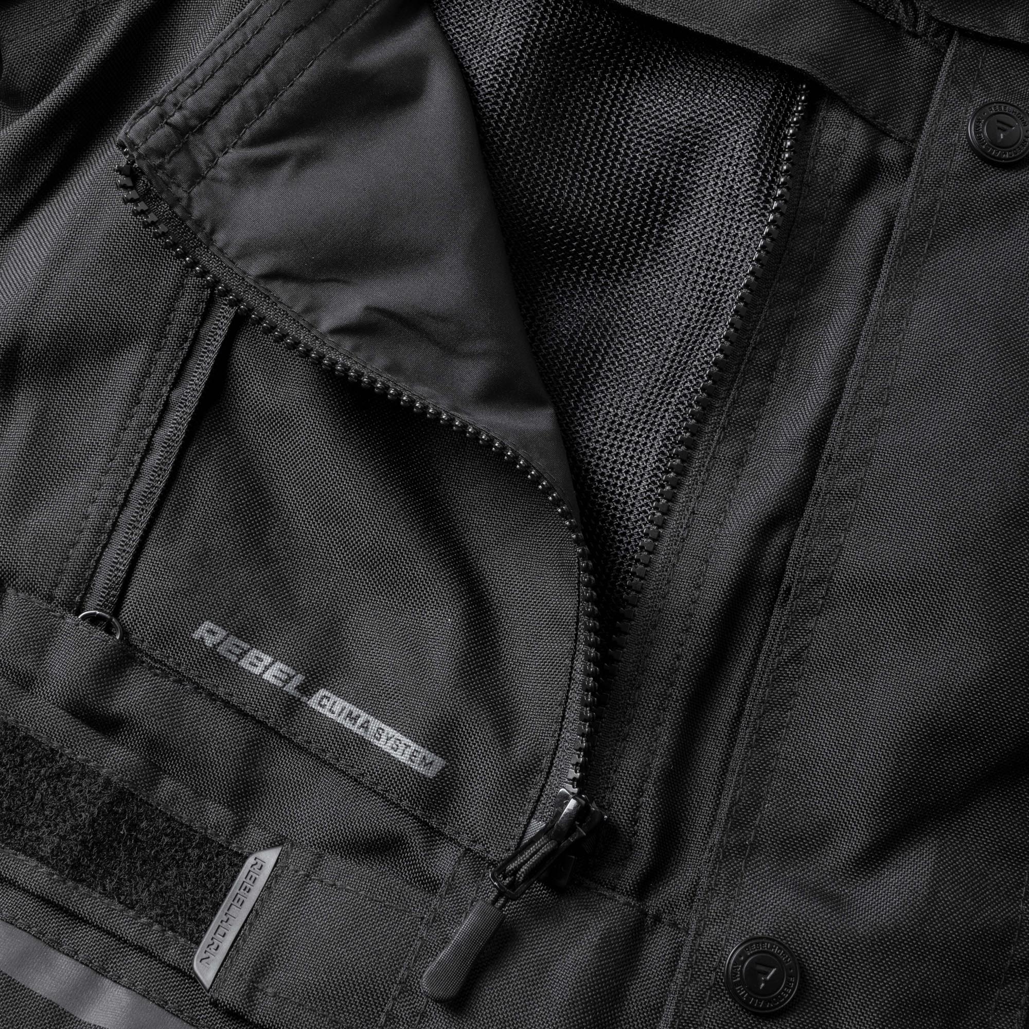 Side view of Rebelhorn Cubby 4 waterproof Motorcycle Textile Jacket